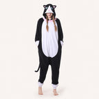 Leoxa black and white cat kigurumi onesie — 03 second look