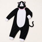 Leoxa black and white cat kigurumi onesie — 07 feature details