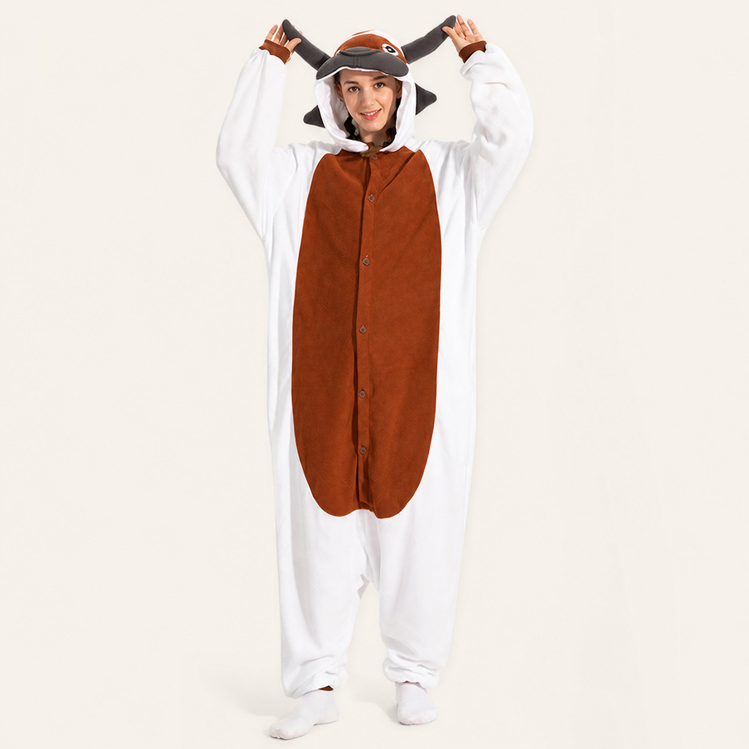 Brown Bull Kigurumi Onesie - hero
