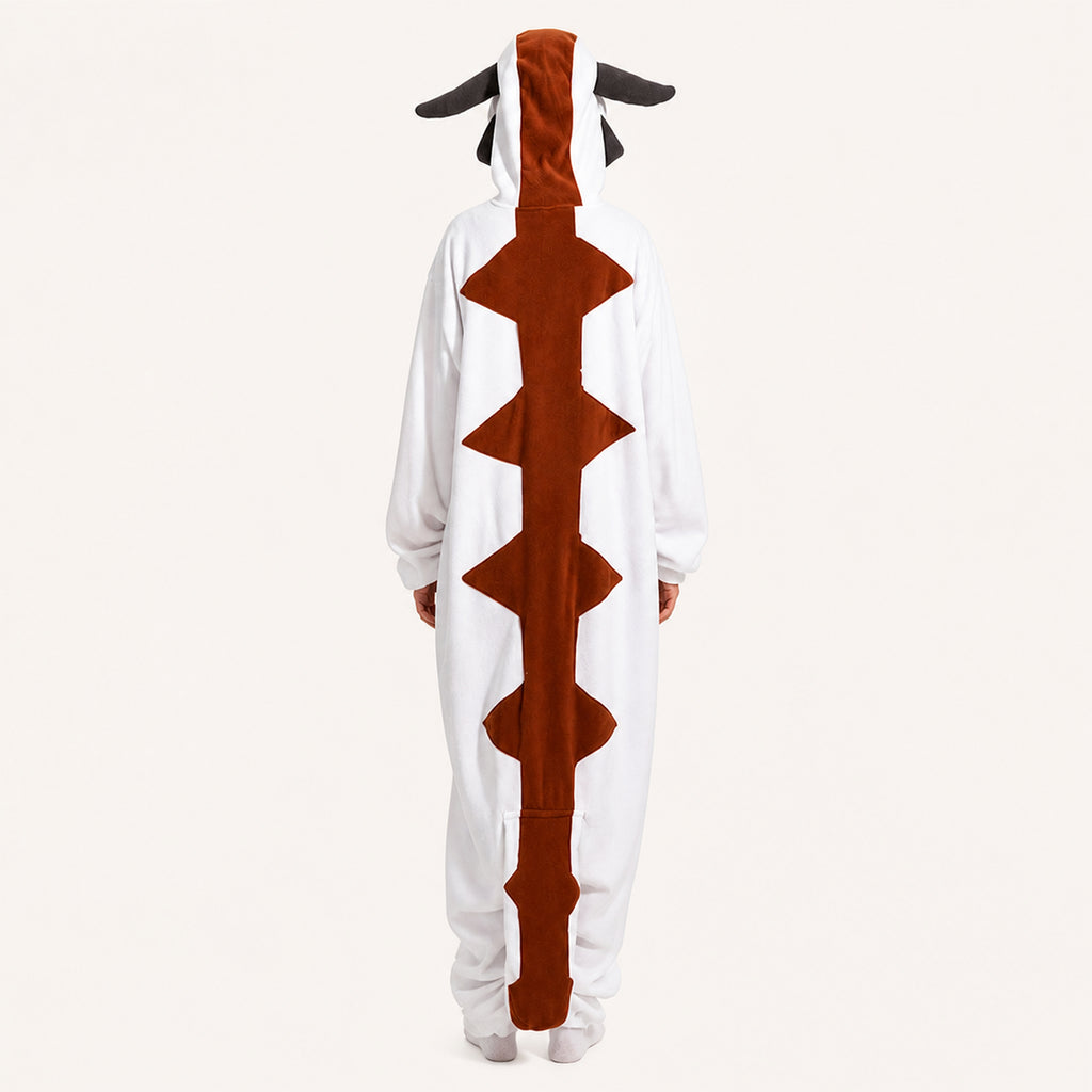 Brown Bull Kigurumi Onesie - back view