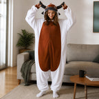 Brown Bull Kigurumi Onesie - lifestyle