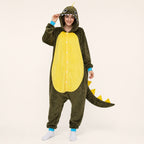 Leoxa brown dinosaur kigurumi onesie – 03 second look