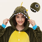 Leoxa brown dinosaur kigurumi onesie – 05 character detail