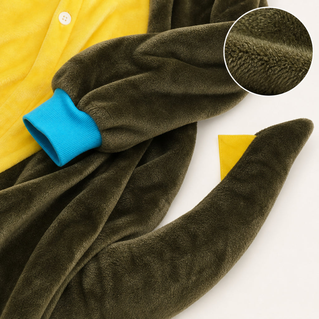 Leoxa brown dinosaur kigurumi onesie – 06 soft texture