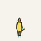 Leoxa brown dinosaur kigurumi onesie – 08 size variant 01 young girl no label