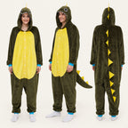Leoxa brown dinosaur kigurumi onesie – 10 color lineup