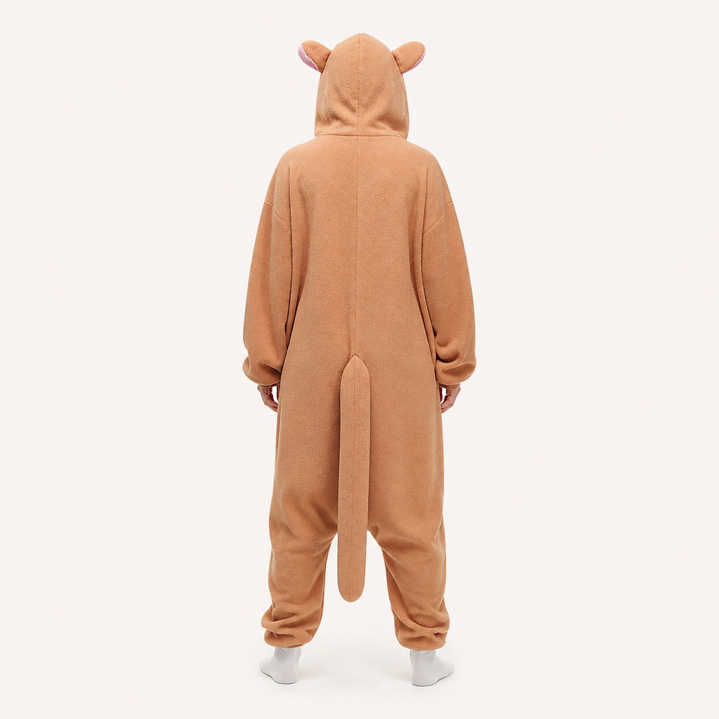 Brown Flying Squirrel Kigurumi Onesie back