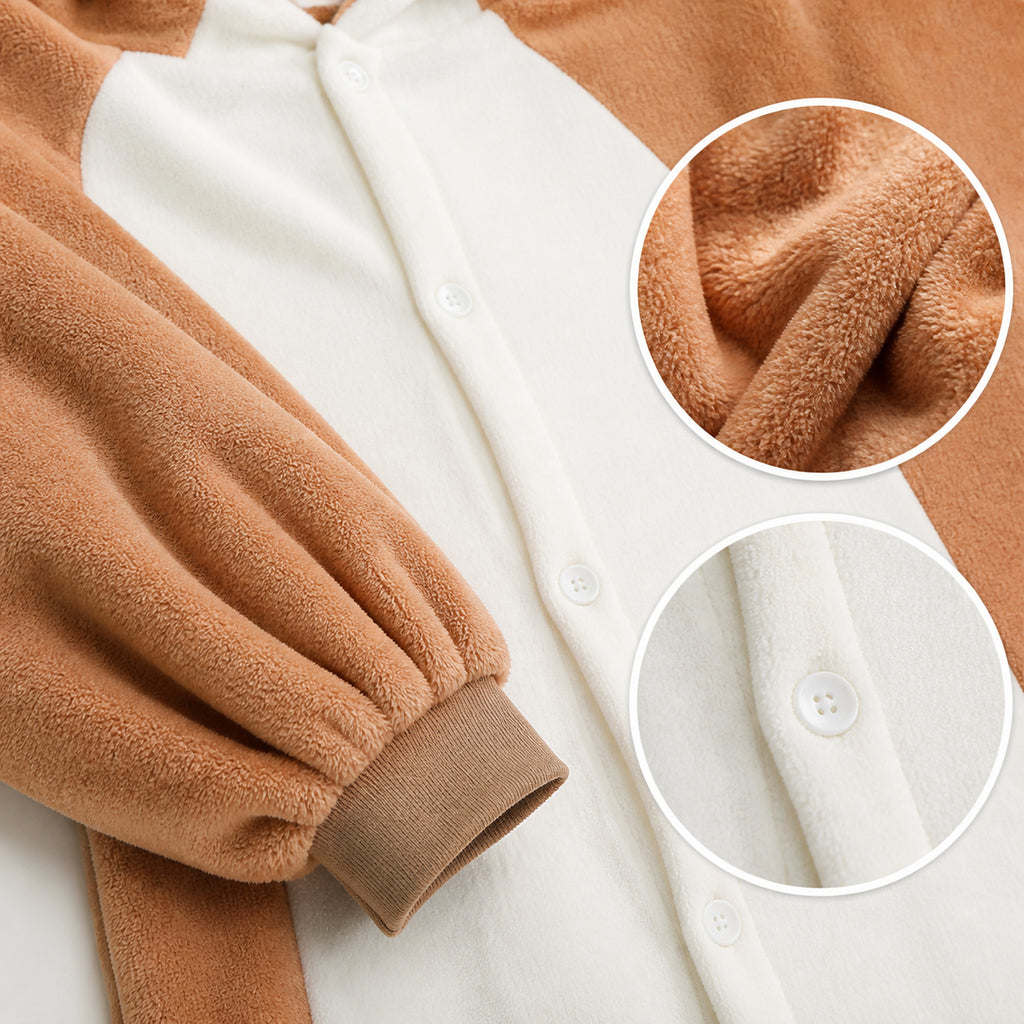 Brown Flying Squirrel Kigurumi Onesie soft texture
