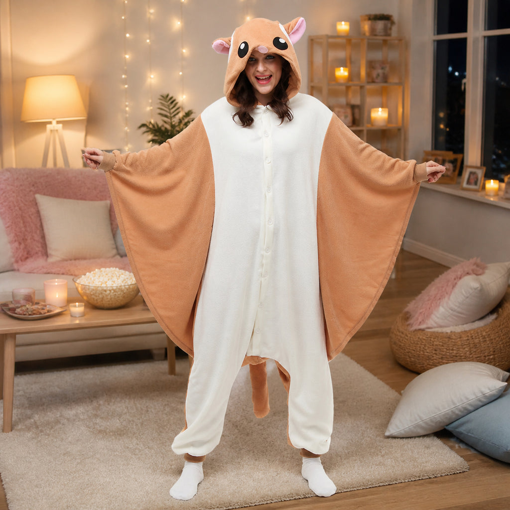 Brown Flying Squirrel Kigurumi Onesie fun lifestyle