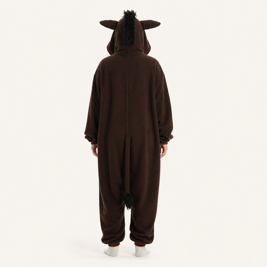 Brown Horse Kigurumi Onesie - back view