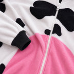 Leoxa colorful cow fleece onesie — 06 soft texture