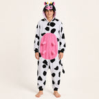 Leoxa colorful cow fleece onesie — 12 size M boy 161 164cm