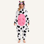 Leoxa colorful cow fleece onesie — 13 size L woman 165 173cm