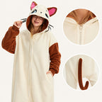 Cream Cat Kigurumi Onesie - feature details