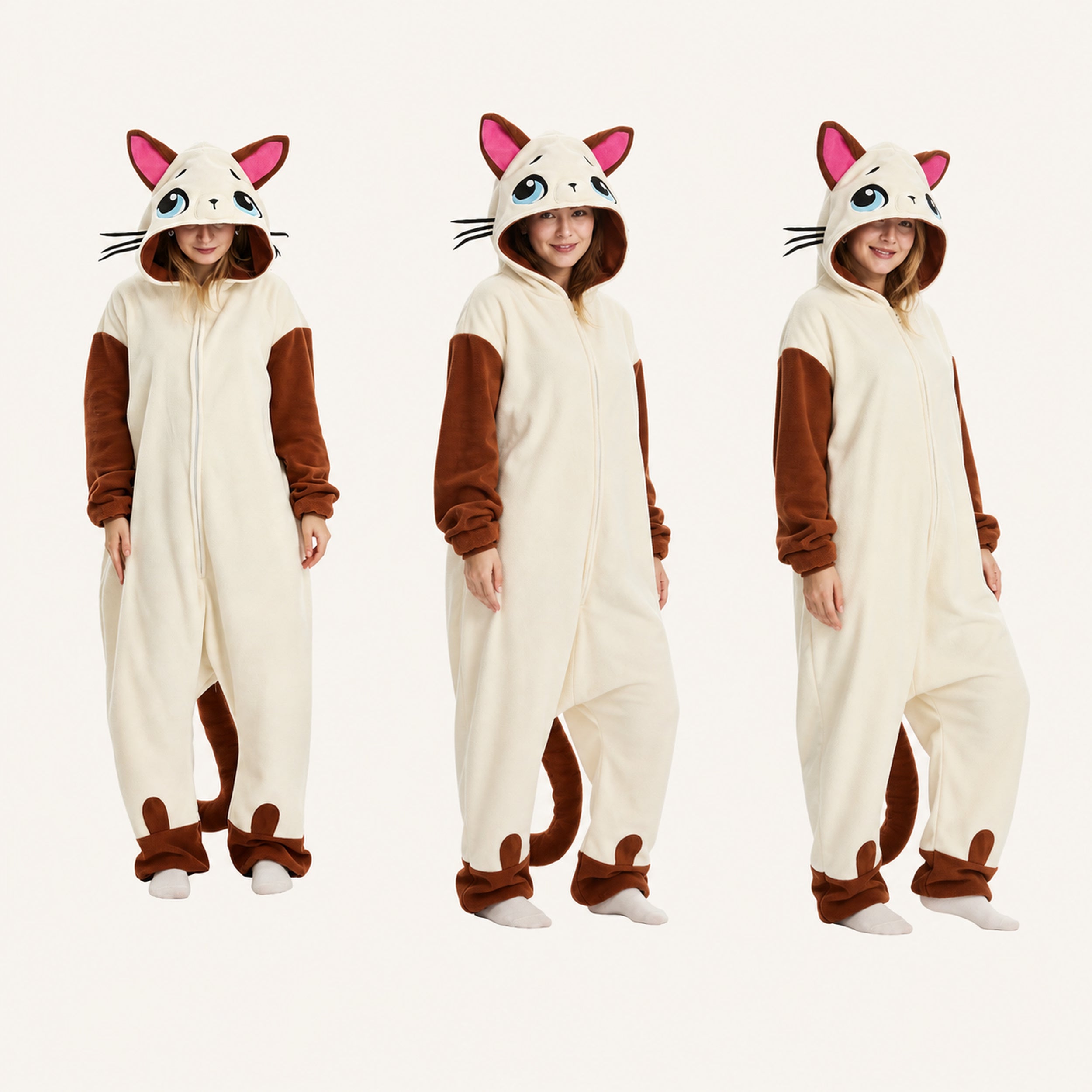 Cream Cat Kigurumi Onesie - variant lineup