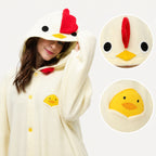 Cream Chicken Kigurumi Onesie - matching colors