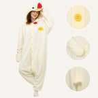 Cream Chicken Kigurumi Onesie - feature details