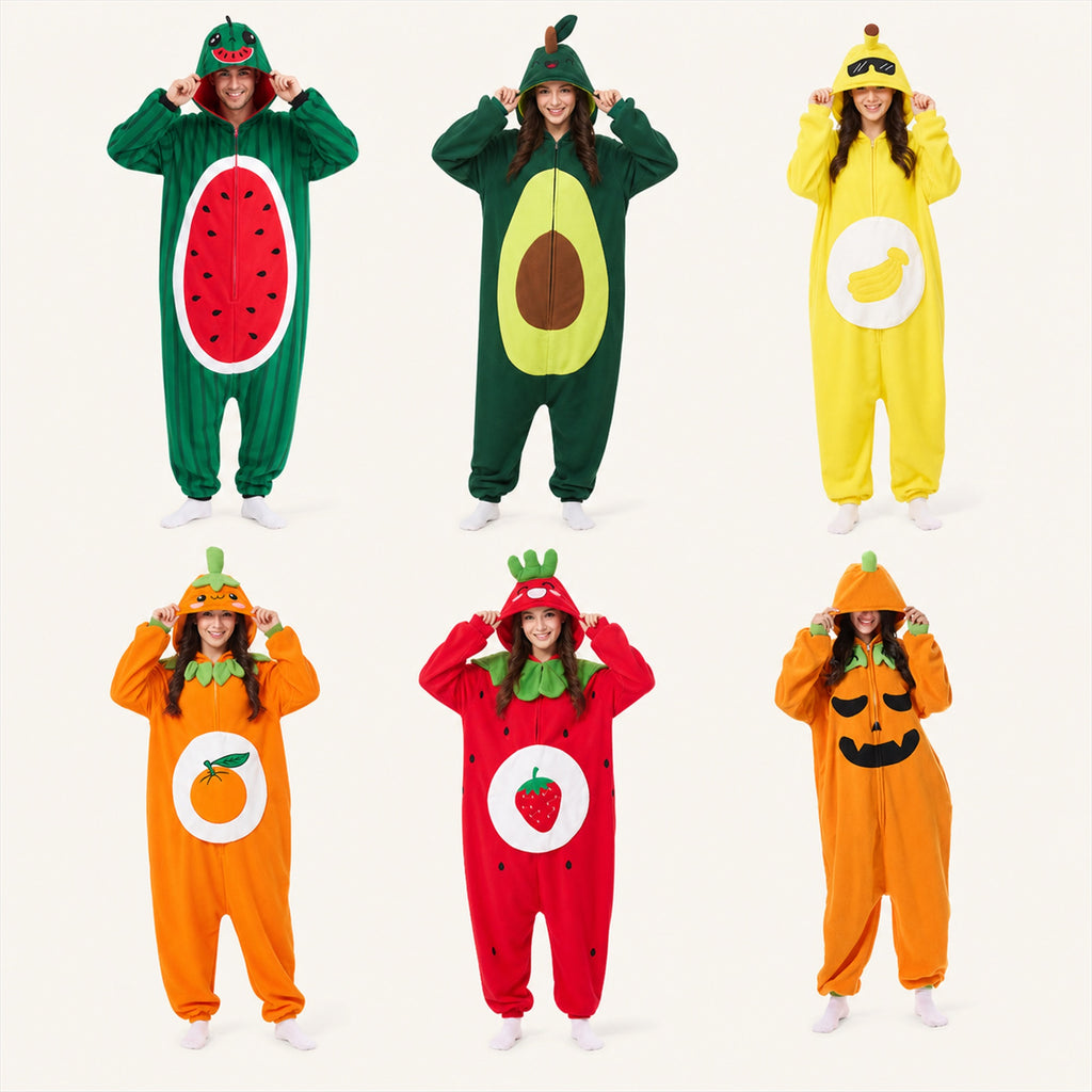 Fruit character kigurumi color lineup