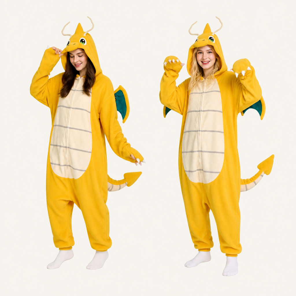 Golden Winged Dragon Kigurumi Onesie matching colors