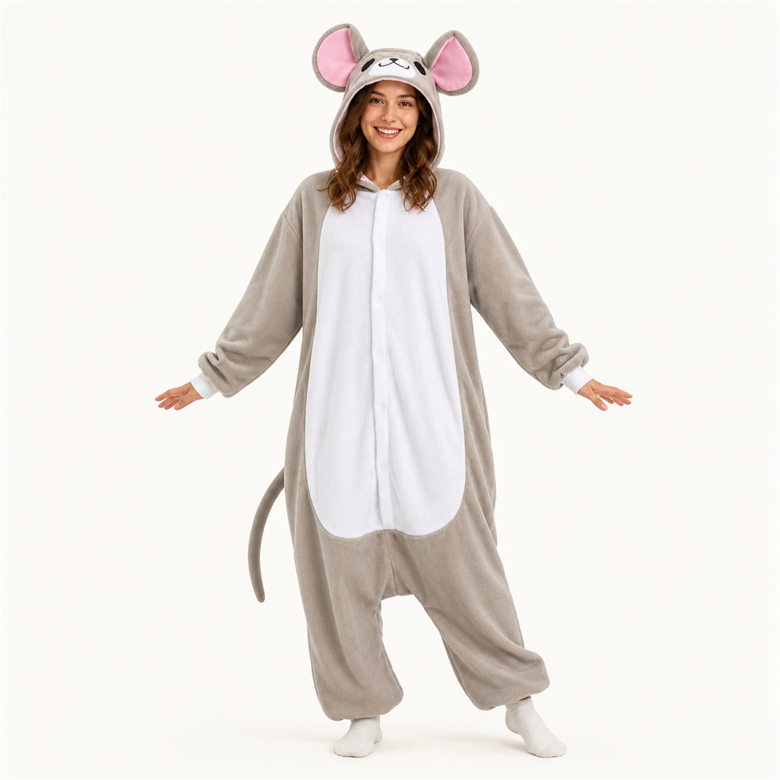 Gray Mouse Kigurumi Onesie hero