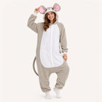 Gray Mouse Kigurumi Onesie dynamic look