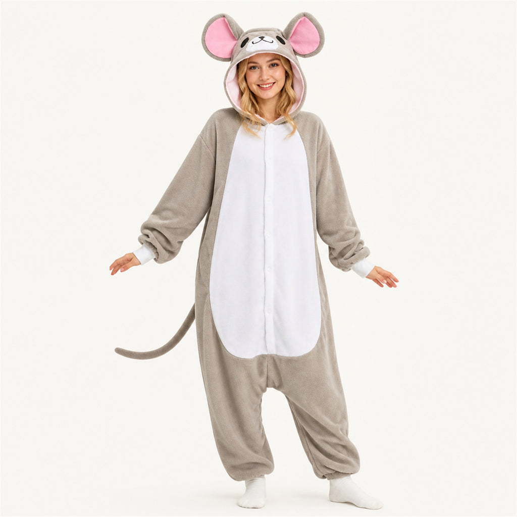 Gray Mouse Kigurumi Onesie second look