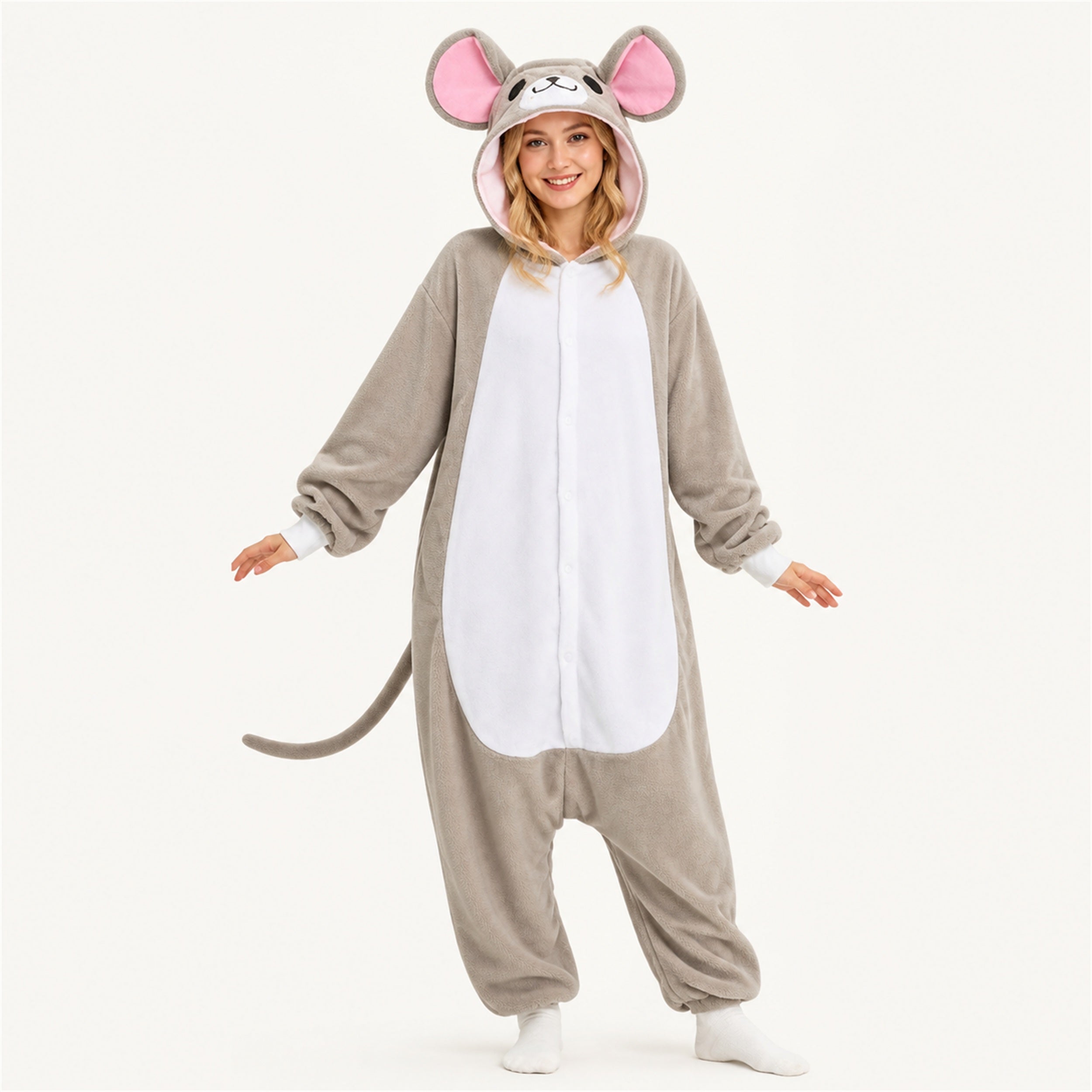 Gray Mouse Kigurumi Onesie second look