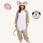 Gray Mouse Kigurumi Onesie character detail