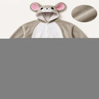 Gray Mouse Kigurumi Onesie soft texture