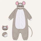 Gray Mouse Kigurumi Onesie feature details