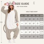 Gray Mouse Kigurumi Onesie fit reference