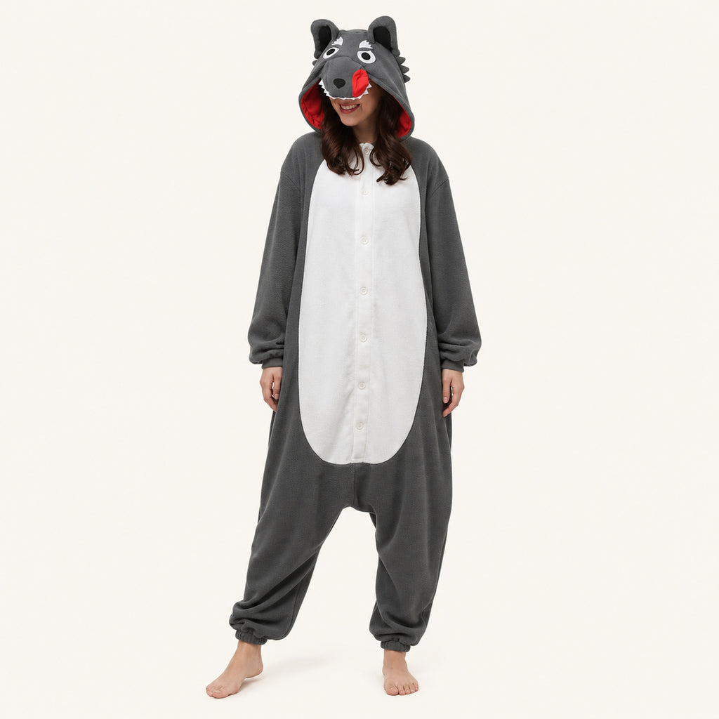 Leoxa gray wolf kigurumi onesie – 03 second look