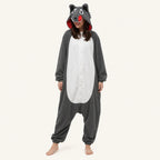 Leoxa gray wolf kigurumi onesie – 03 second look