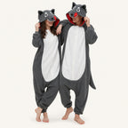 Leoxa gray wolf kigurumi onesie – 04 matching colors