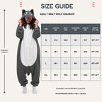 Leoxa gray wolf kigurumi onesie – 08 fit reference
