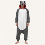 Leoxa gray wolf kigurumi onesie – 14 size XL