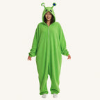 Green Alien Kigurumi Onesie - front view