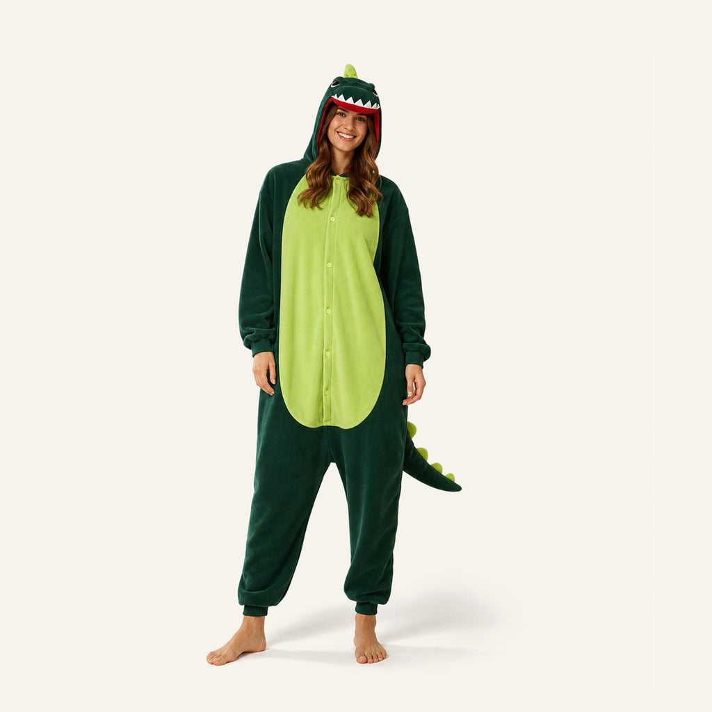 Leoxa green dinosaur kigurumi onesie – 03 size L 168 178cm