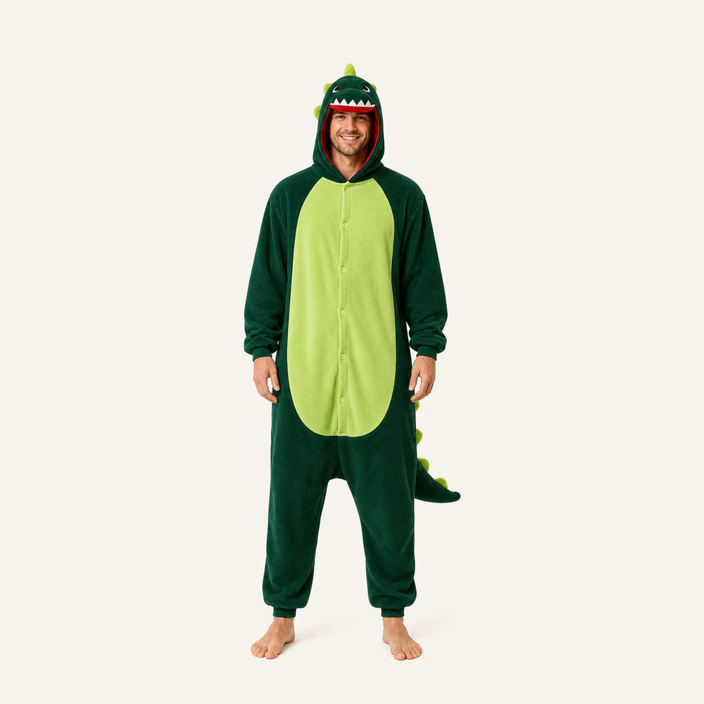 Leoxa green dinosaur kigurumi onesie – 04 size XL 178 188cm