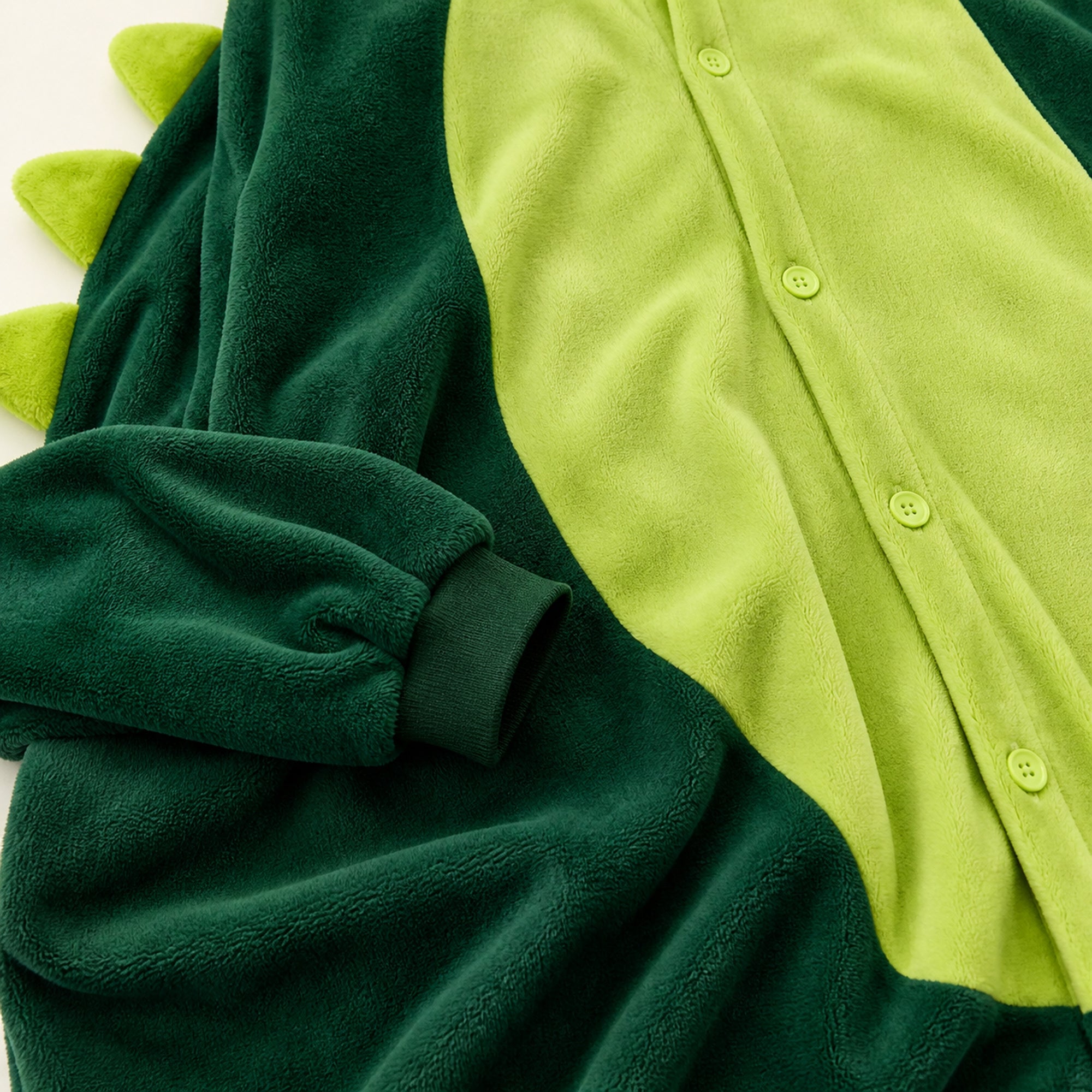 Leoxa green dinosaur kigurumi onesie – 06 soft texture