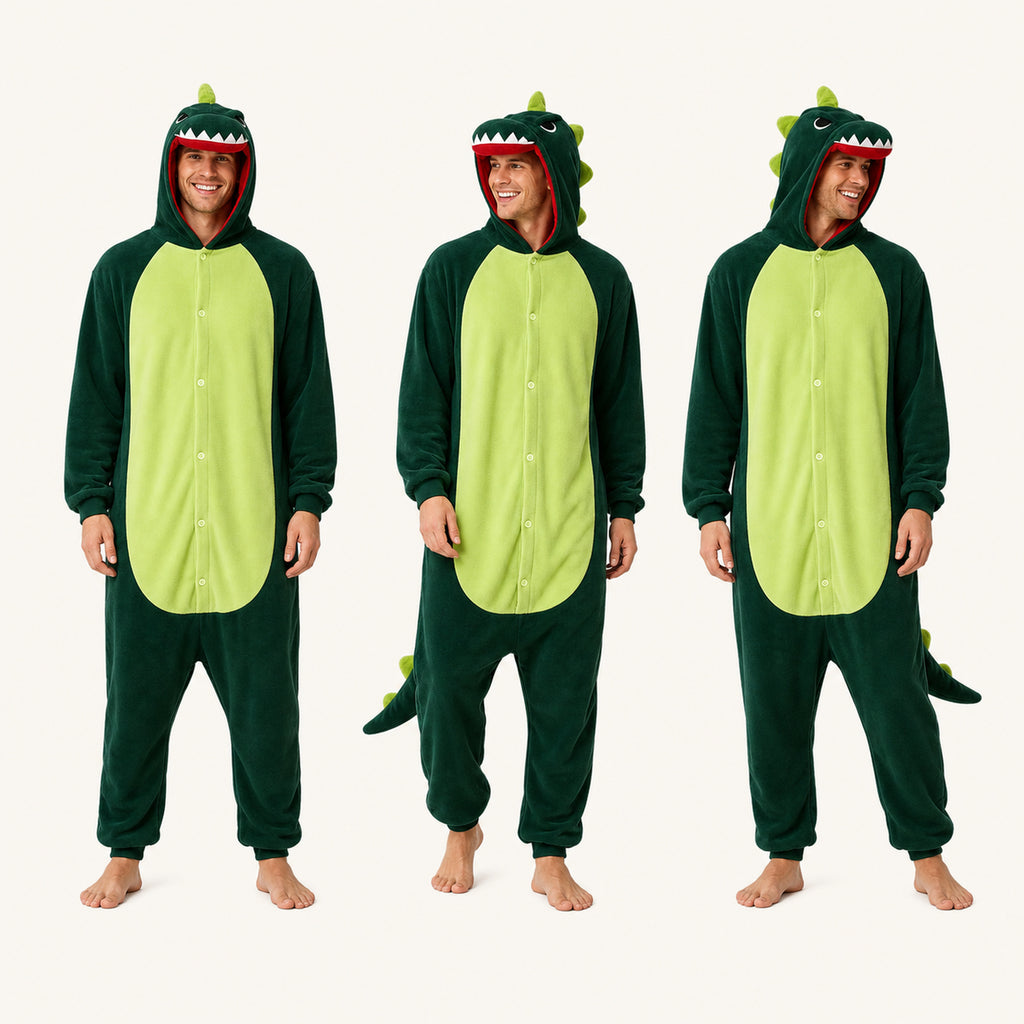 Leoxa green dinosaur kigurumi onesie – 10 color lineup