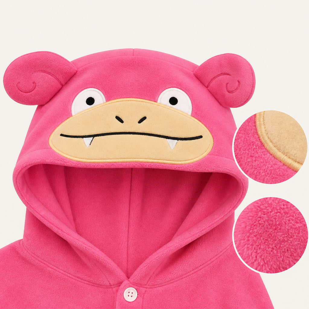 Hot Pink Creature Kigurumi Onesie character detail