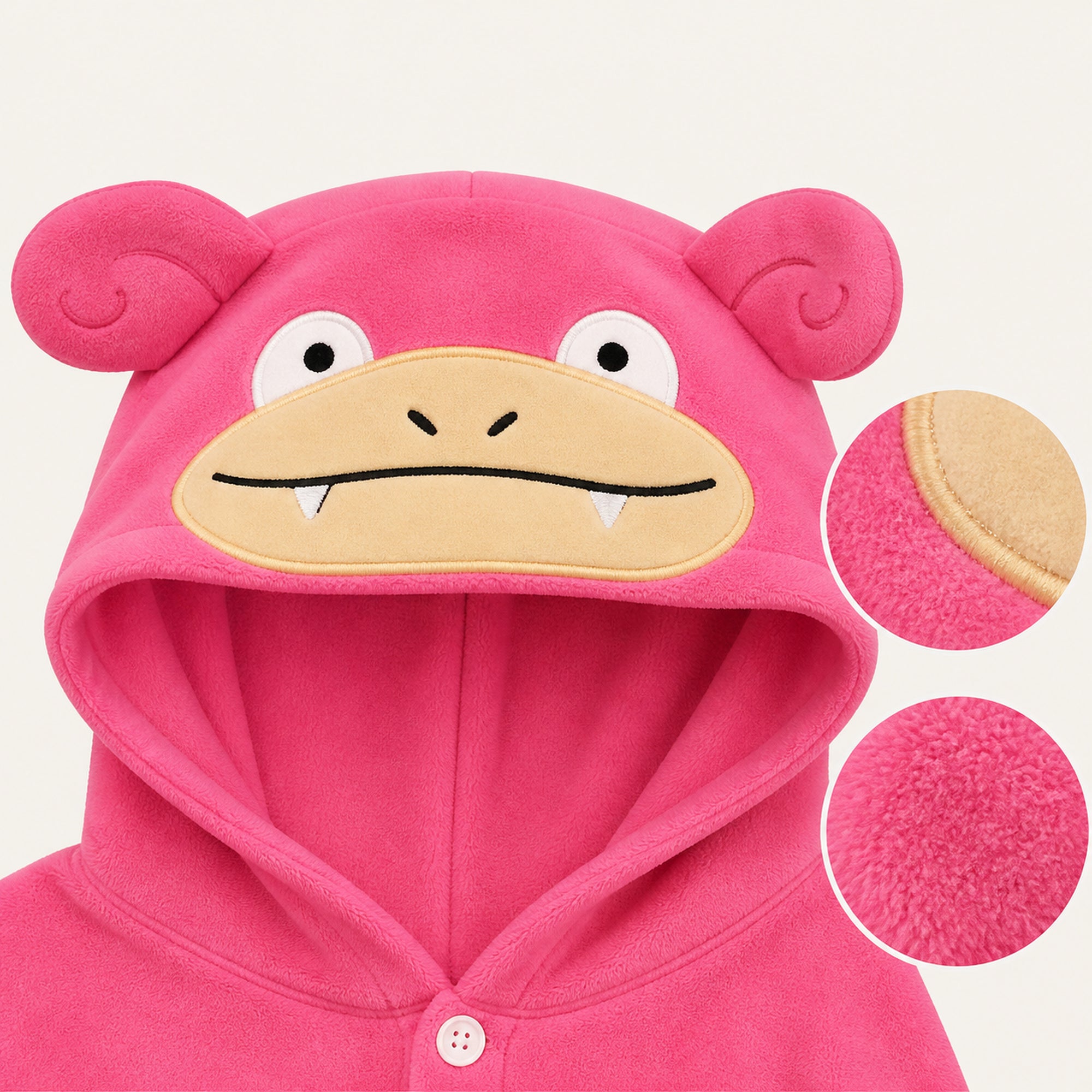 Hot Pink Creature Kigurumi Onesie character detail