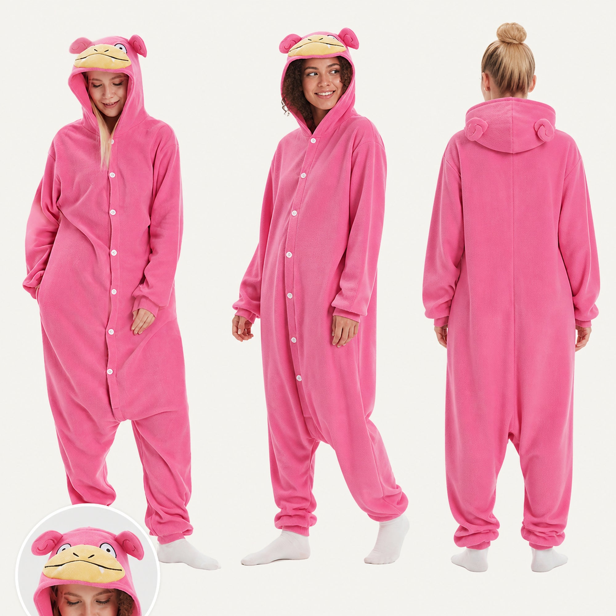Hot Pink Creature Kigurumi Onesie product overview
