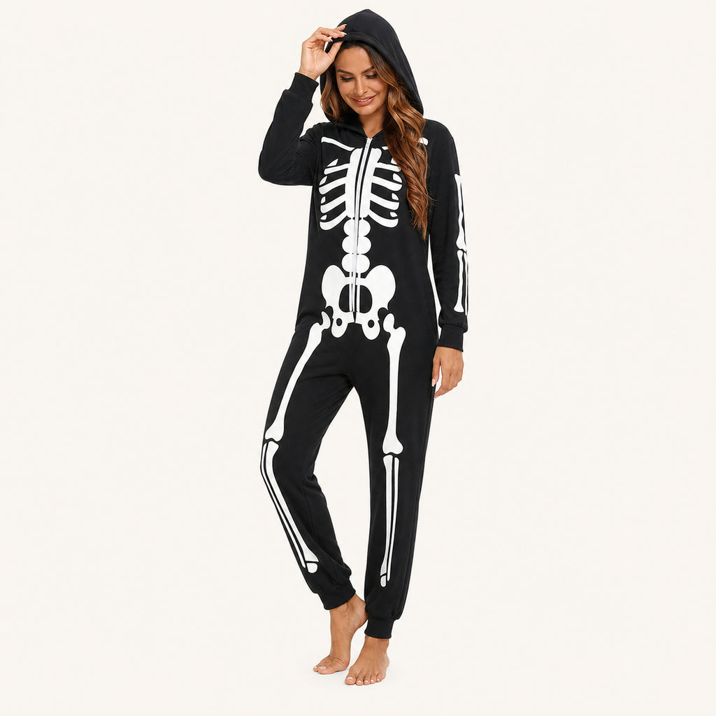 Leoxa neon skeleton hooded onesie — 03 second look