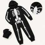 Leoxa neon skeleton hooded onesie — 07 feature details
