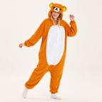 Orange Bear Kigurumi Onesie dynamic look