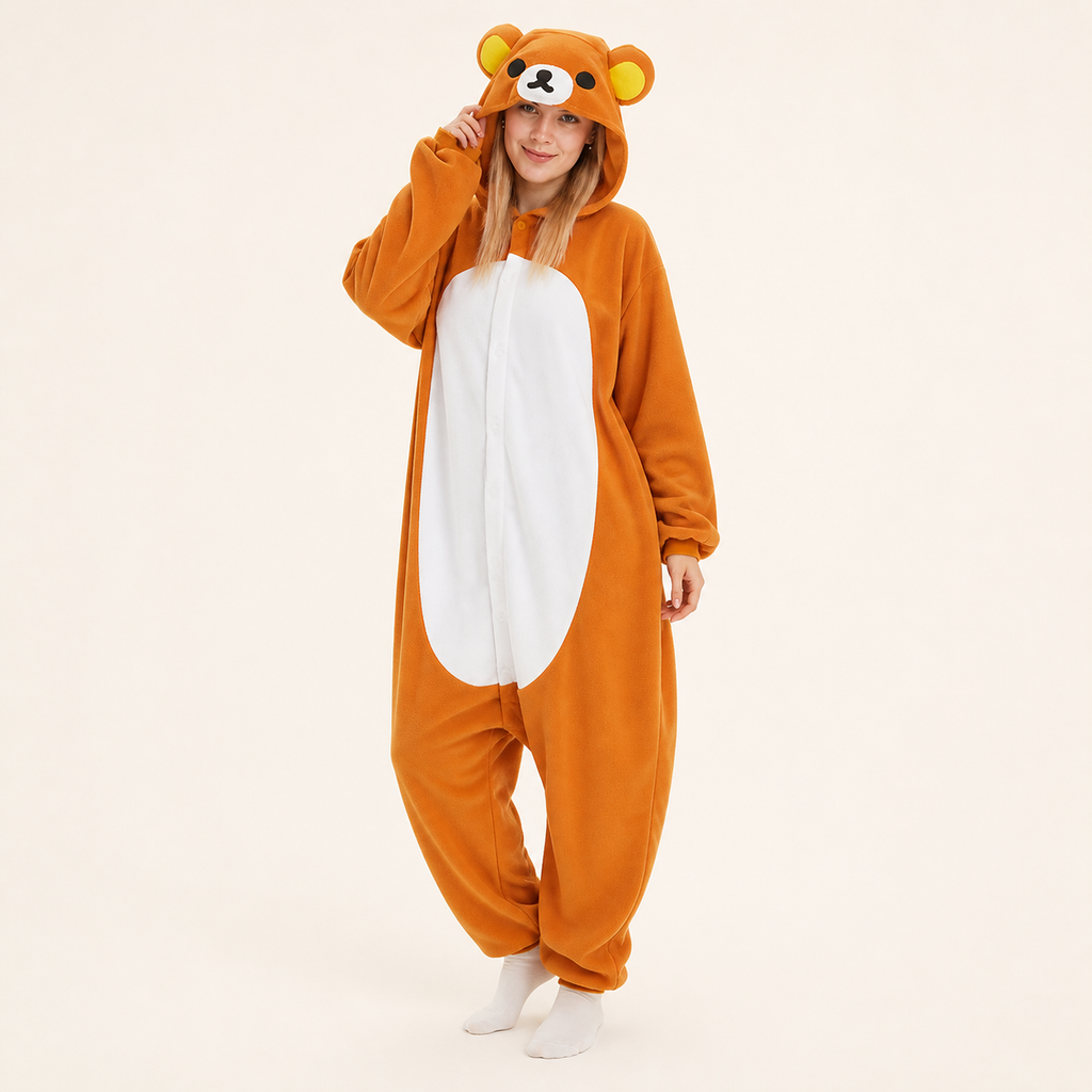 Orange Bear Kigurumi Onesie second look