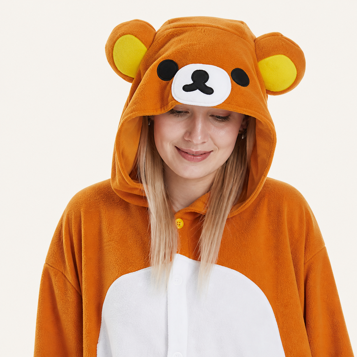 Orange Bear Kigurumi Onesie character detail