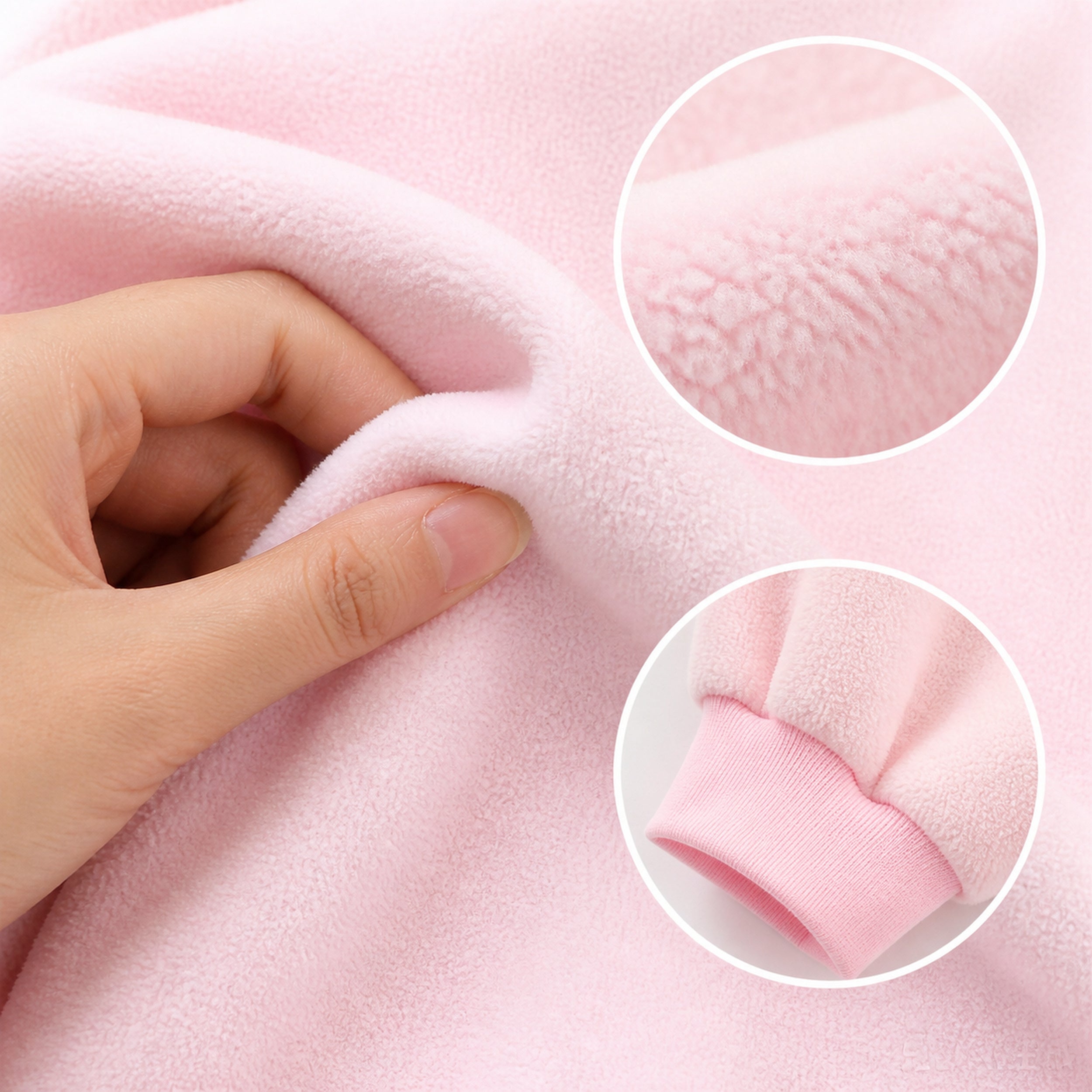 Pink Axolotl Kigurumi Onesie - fabric detail